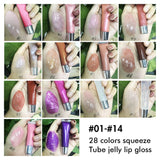 Private Label 28 Colors Squeeze Tube Lip Gloss - privatelabelcos